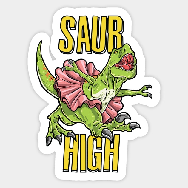 Cute Funny Ballet Dancer Ballerina T Rex Dinosaurs Pun Animal Gift for Kids Sticker by Freid